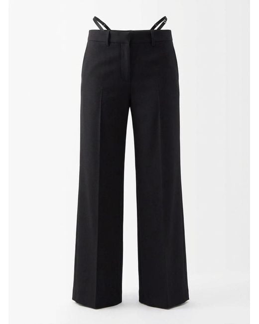 Gucci Black Front Pleated Trousers