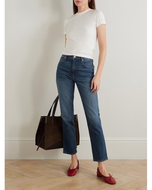 SLVRLAKE Denim Blue Virginia High-Waisted Jeans