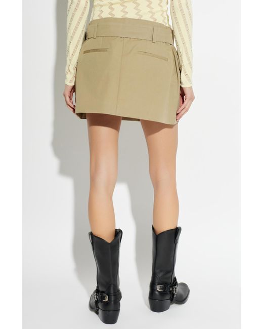 IRO Natural Belt Loop Mini Skirt