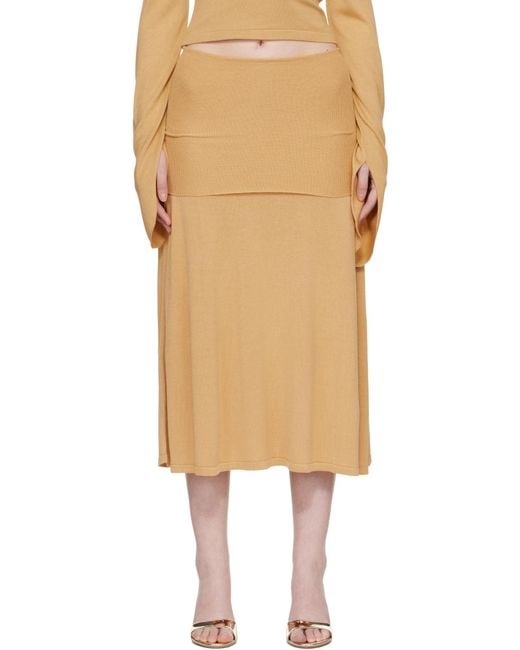 AYA MUSE Natural Ribbed Rylin Skirt