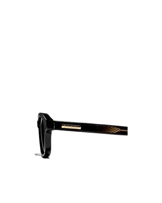 Gucci White Rectangular-Frame Sunglasses
