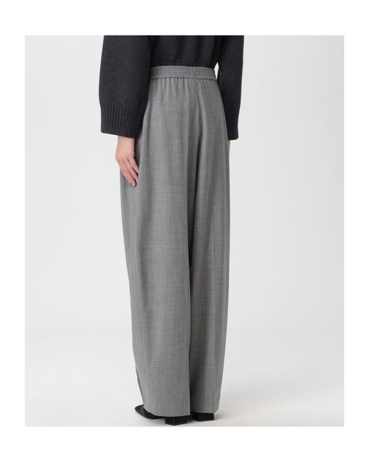 Fabiana Filippi Gray Elastic Waist Casual Pants