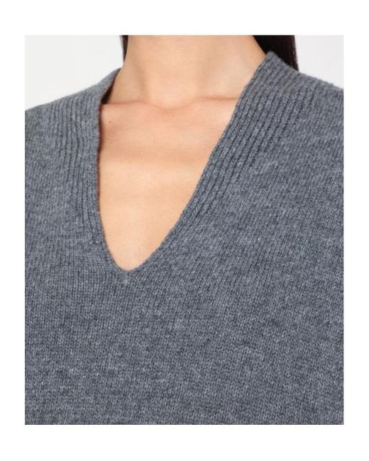 Roberto Collina Blue V-Neck Knitwear