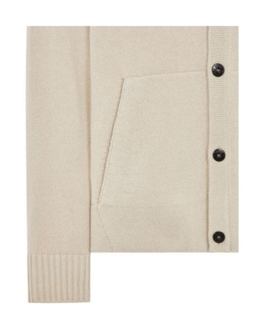 Stone Island Natural Compass-Motif Ribbed Cardigan for men