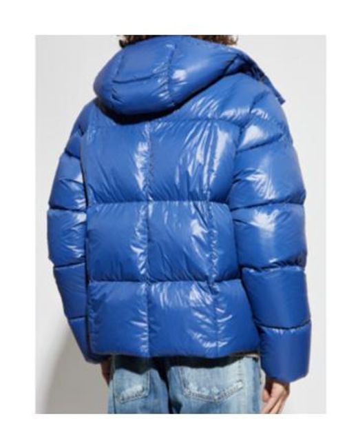 Moncler Blue Serfanto Hooded Puffer Jacket for men