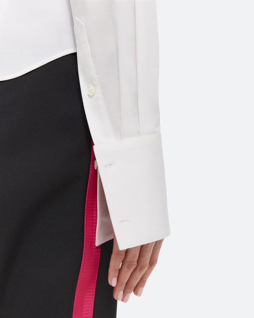 Helmut Lang White Fitted Poplin Shirt
