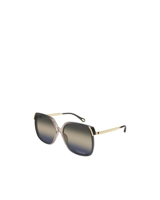 Chloé White Chloé Eyewear Oversized Frame Sunglasses
