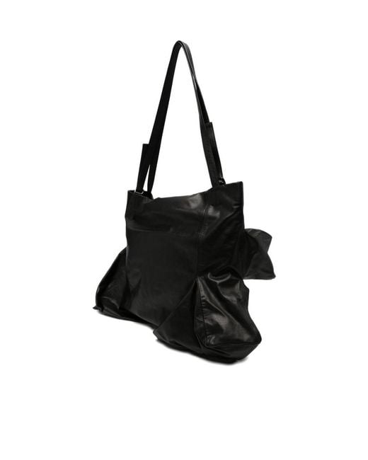 Yohji Yamamoto Black Leather Shoulder Bag