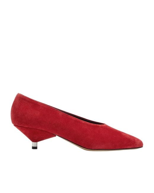 Isabel Marant Red Ebisa Suede Pumps