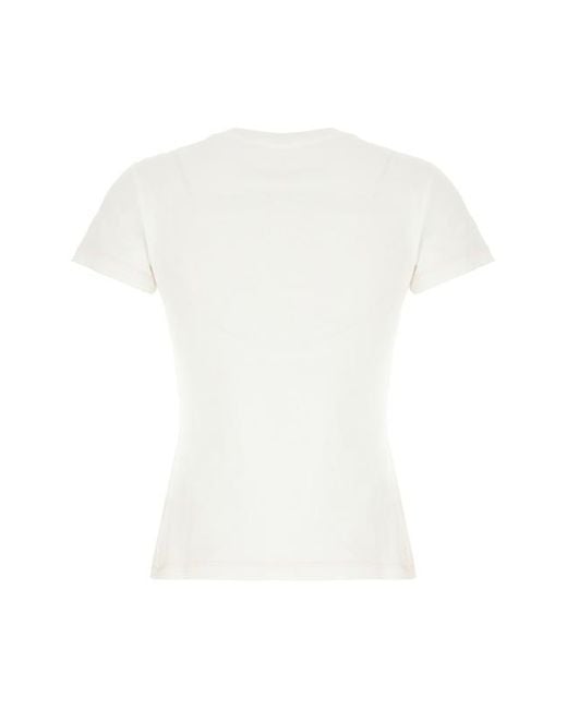 Ganni White Short-Sleeved T-Shirt