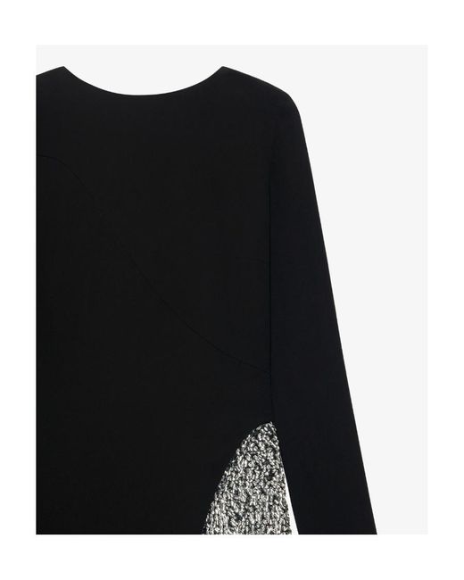 Givenchy Black Backless Evening Dress With Sequins Embroidered