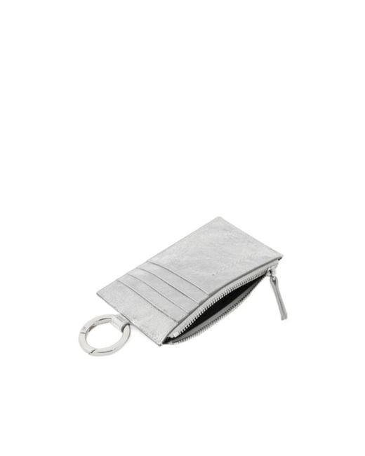 MM6 by Maison Margiela White Zip-Ring Wallet for men