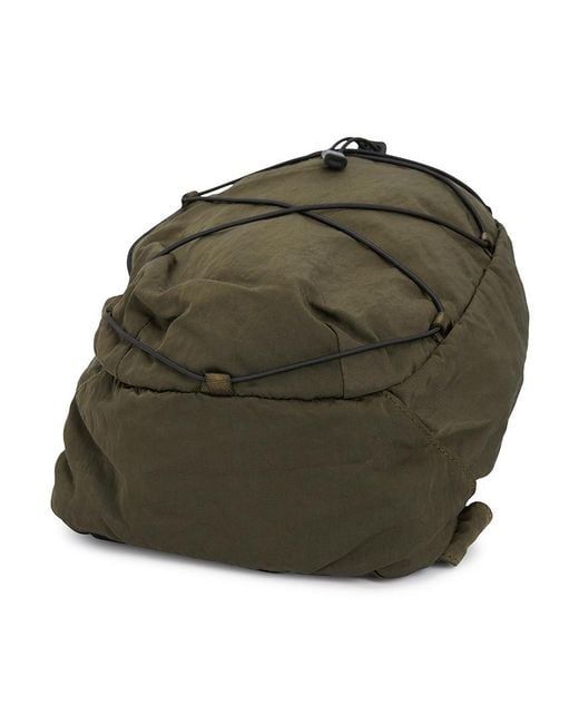 C P Company Green Bungee Cord Backpack for men