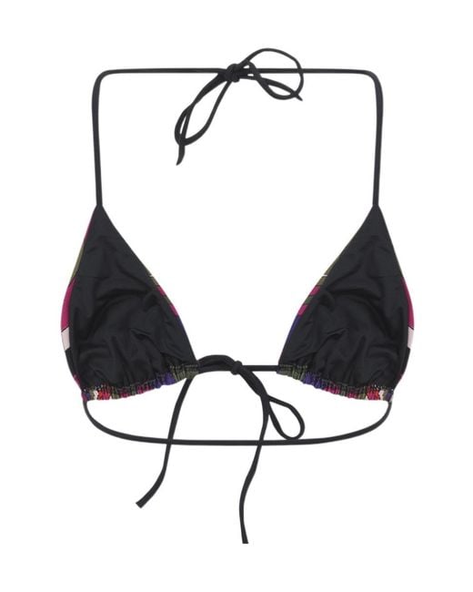 Emilio Pucci Purple Pucci Iride Print Triangle Bikini Top