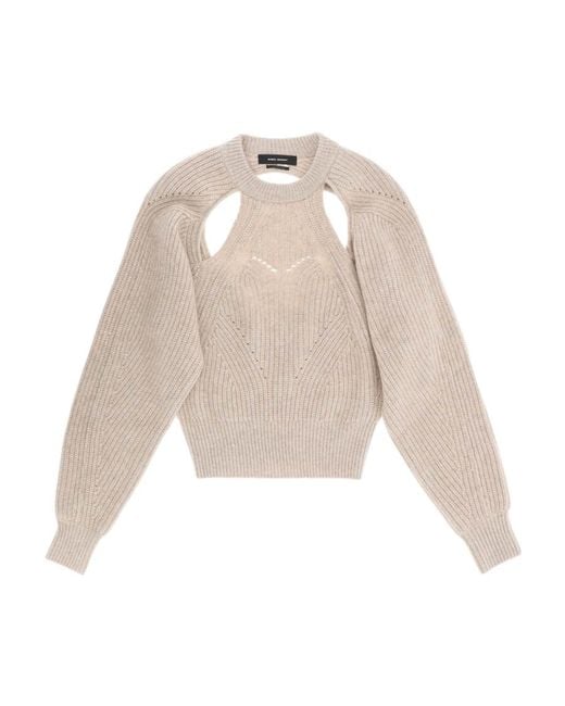 Isabel Marant Natural Palma Cashmere Open Back Sweater