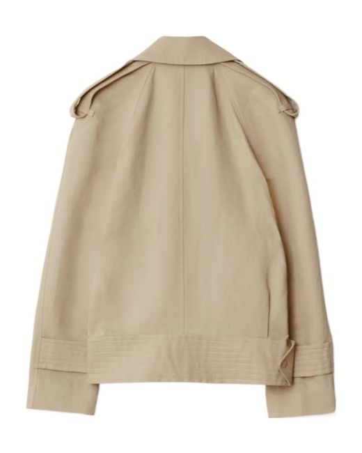 Burberry Natural Double-Breasted Trench Jacket