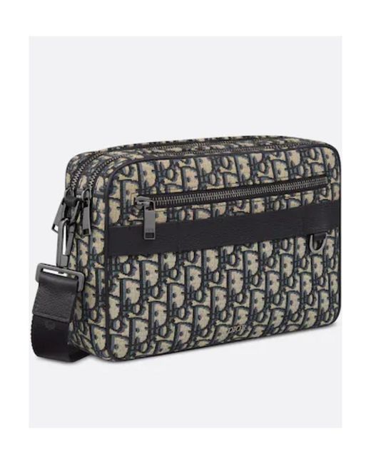 Dior Black Maxi Safari Bag With Strap for men