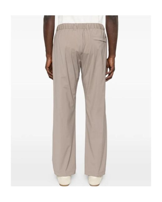 Herno Natural Elasticated Pleated Trousers for men