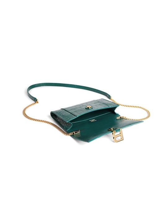 Balenciaga White Hourglass On Chain Wallet