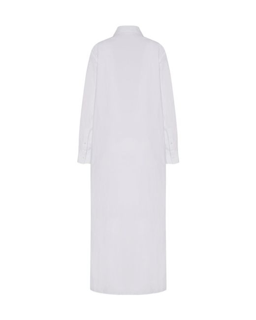 The Row White Izumi Cotton Dress