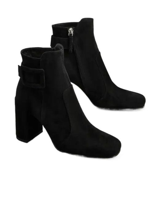 Roger Vivier Black Heeled Ankle Boots