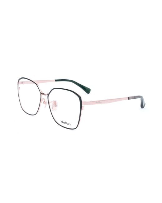 Max Mara Metallic Square Frame Glasses