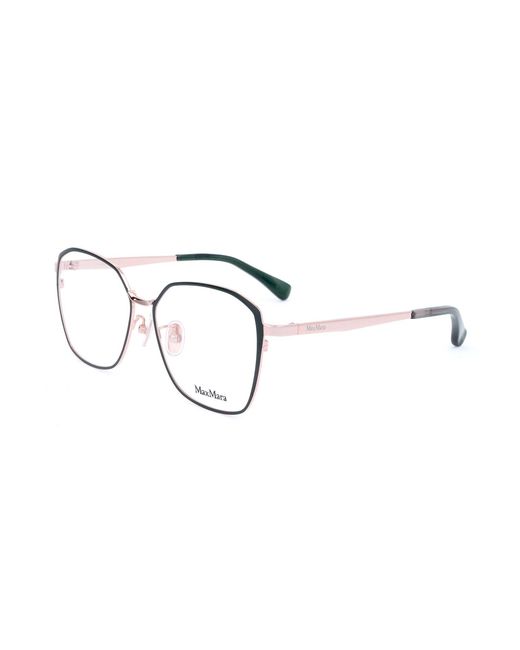 Max Mara Metallic Square Frame Glasses