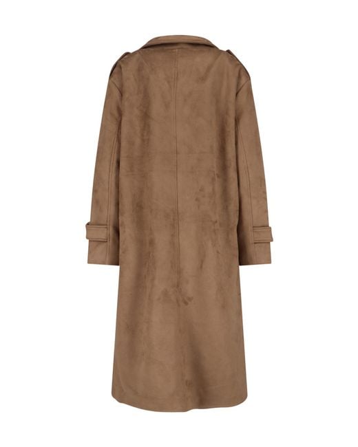 Frankie Shop Natural Pembroke Double-Breasted Coat