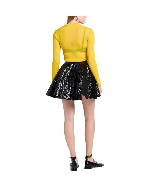 Dolce & Gabbana Yellow Solid-Colored Knit Top