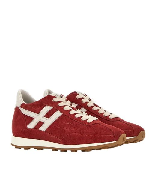 Hogan Red Runner Logo Sneakers