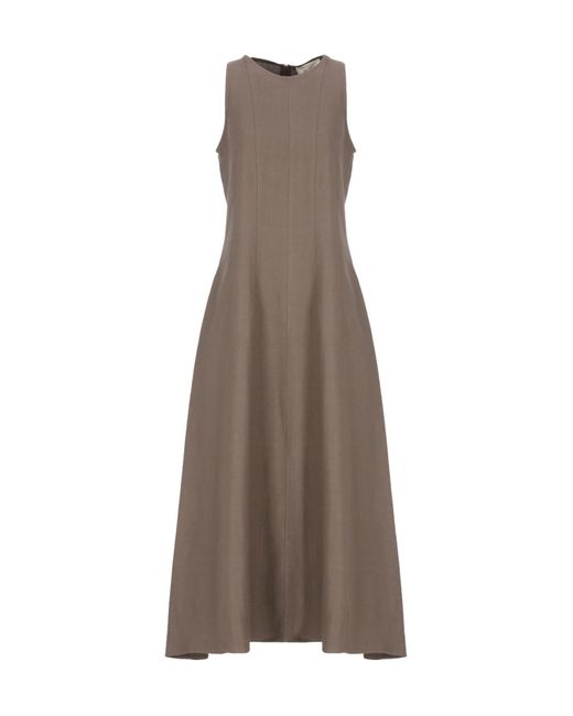 Antonelli Brown Monsen Sleeveless Dress