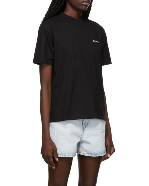 Off-White c/o Virgil Abloh Black Diag Printed Crewneck T-Shirt