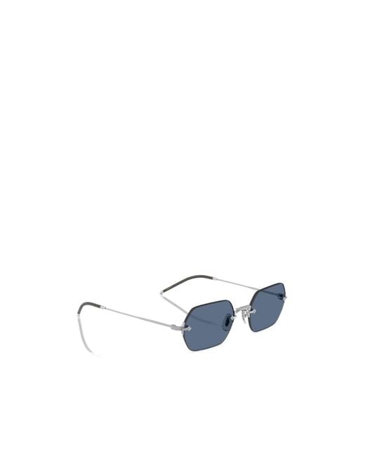 Oliver Peoples Blue Geometric Frame Sunglasses
