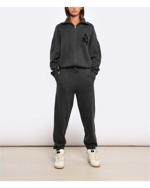 Isabel Marant Gray Isabel Marant Étoile Kira Tapered Leg Track Trousers