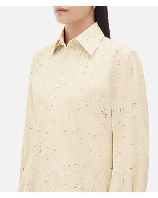 Bottega Veneta Natural Long Sleeved Buttoned Shirt
