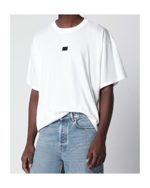 MM6 by Maison Margiela White Short-Sleeved T-Shirt for men