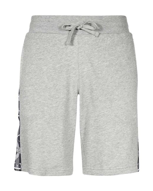 Emporio Armani Gray Pattern Shorts for men