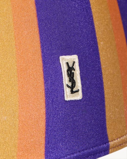 Saint Laurent Blue Striped Bikini Briefs