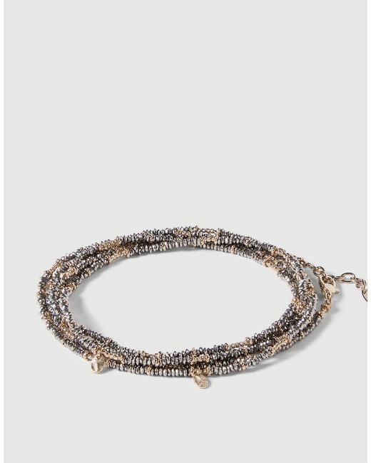 Brunello Cucinelli Metallic Multi-Wound Bracelet