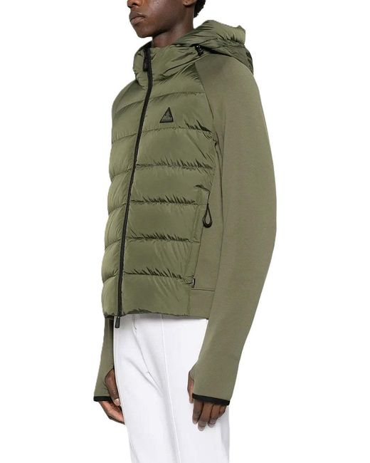 Moncler Green Polartec Zip Down Jacket for men