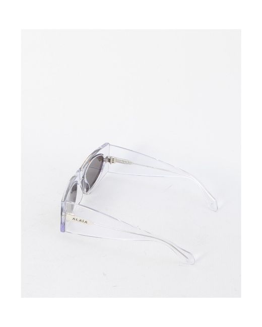 Alaïa White Rectangular Sunglasses