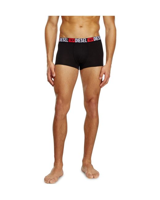 DIESEL Black 3 Pack Logo Waistband Boxers for men