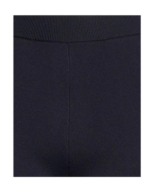 Max Mara Blue Plain Colour Wide-Leg Trousers