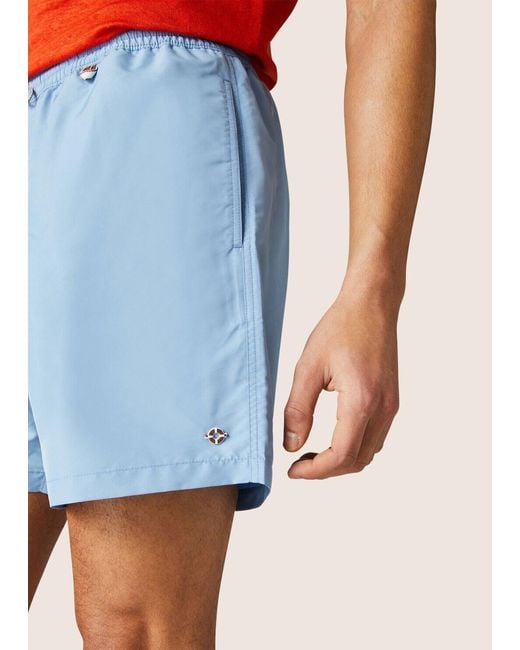 Loro Piana Blue Loose Waist Swimming Trunks for men
