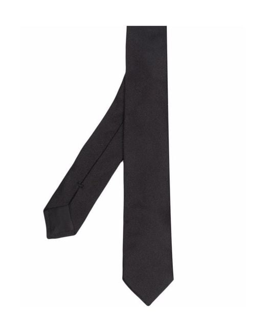 Givenchy Black Embroidered-Logo Tie for men