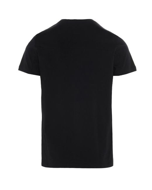 Balmain Black Logo Embroidered Crewneck T-Shirt for men