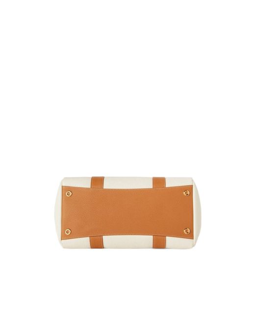 Loro Piana White Double-Handle Handbag