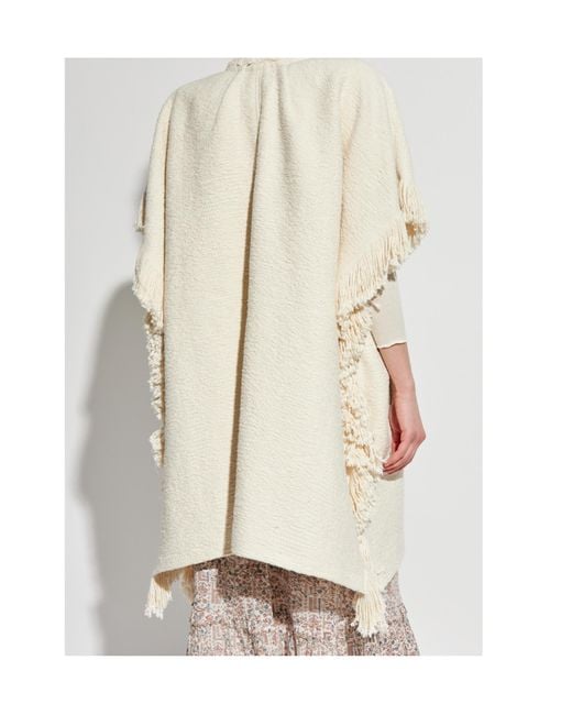 Isabel Marant White Fringed Buckled Sleeveless Jacket