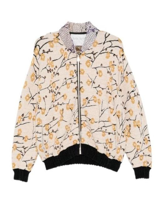 Forte_forte Natural Long-Sleeve Zip-Fastening Cardigan