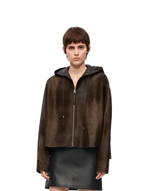 Loewe Brown Hooded Jacket
